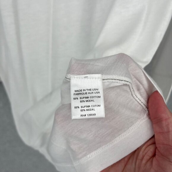 Aether Womens 3Q Slouch Top Shirt Size Medium White Semi Sheer Dolman Sleeve NEW - Picture 7 of 15